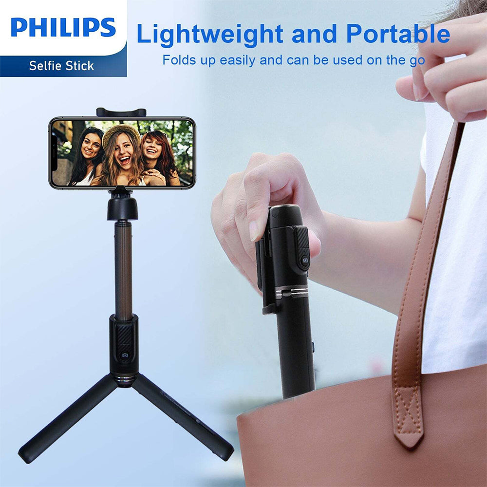 4895229100626-philips-flexible-tripod-selfie-stick-w-bluetooth-remote-for-iphone-black