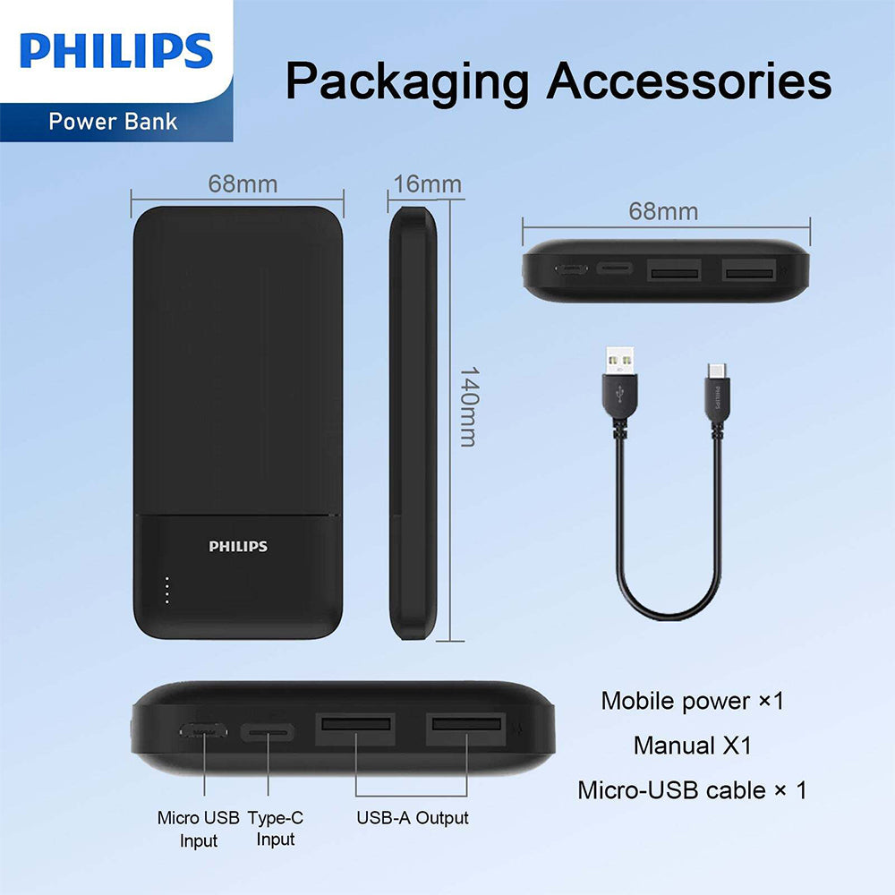 4895229129191-philips-10000mah-mobile-battery-power-bank-w-2-usb-port-type-c-black