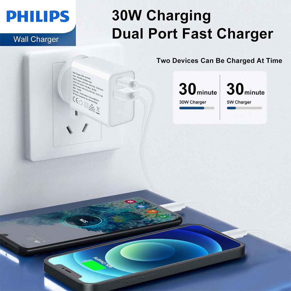 4895229134928-philips-30w-wall-charger-adapter-w-usb-c-to-type-c-cable-for-samsung-white