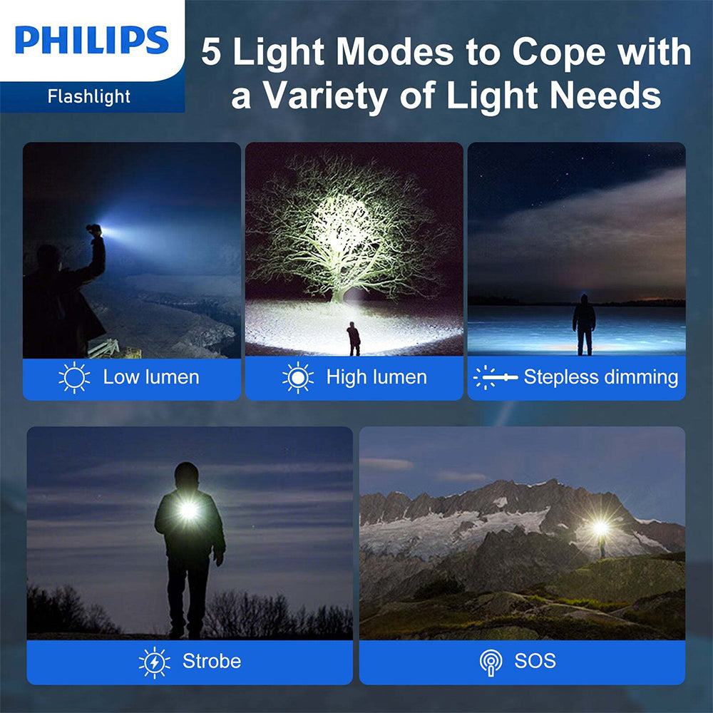 4895229136137-philips-rechargeable-led-handheld-1100lm-flashlight-black