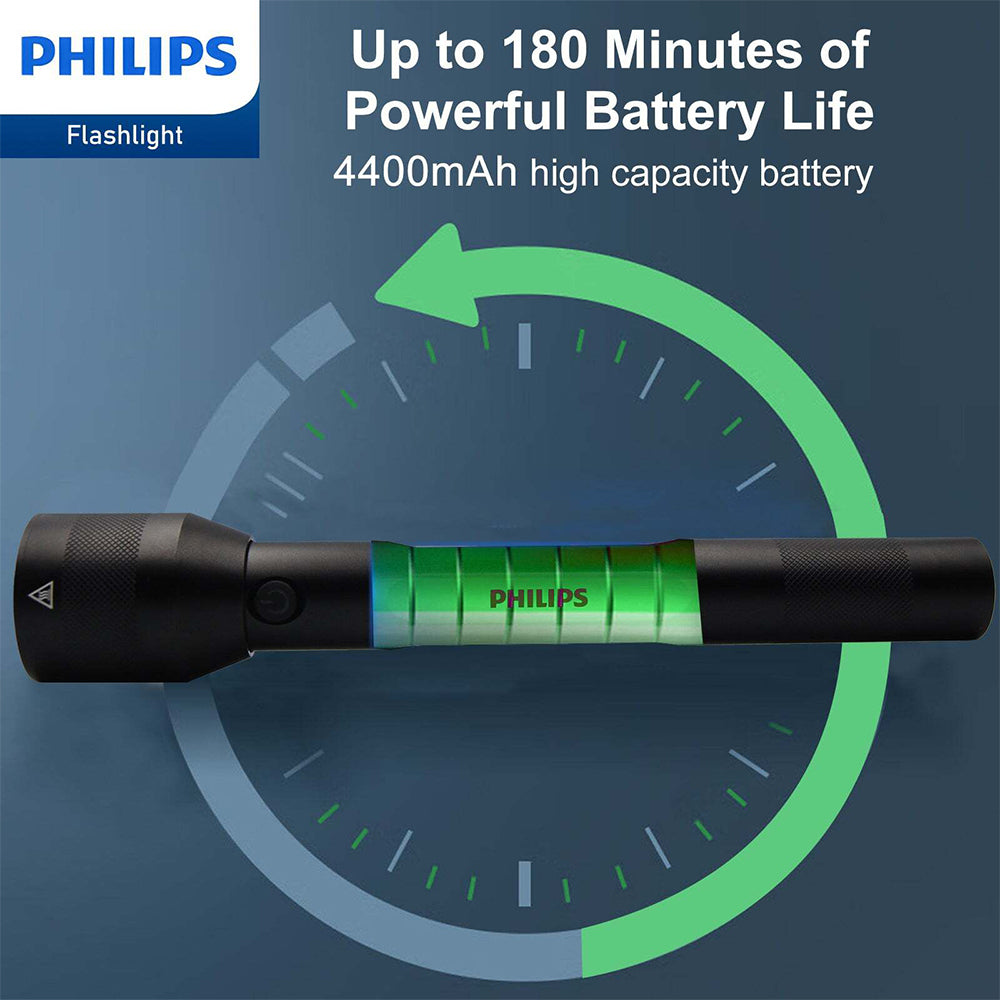4895229136144-philips-rechargeable-led-handheld-1000lm-flashlight-black