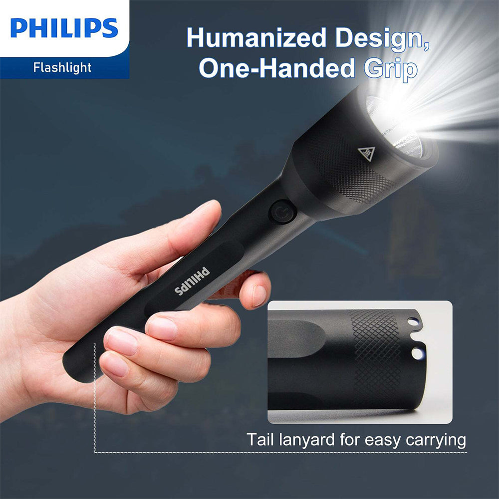 4895229136144-philips-rechargeable-led-handheld-1000lm-flashlight-black
