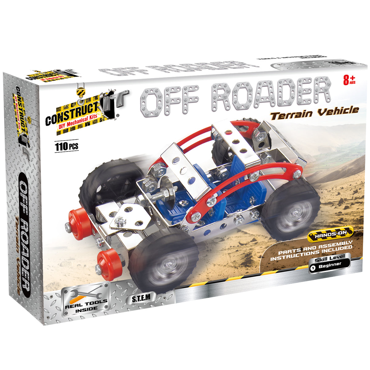 110pc Construct IT DIY Off Roader Vehicle Toy w/ Tools Kit Kids 8y+