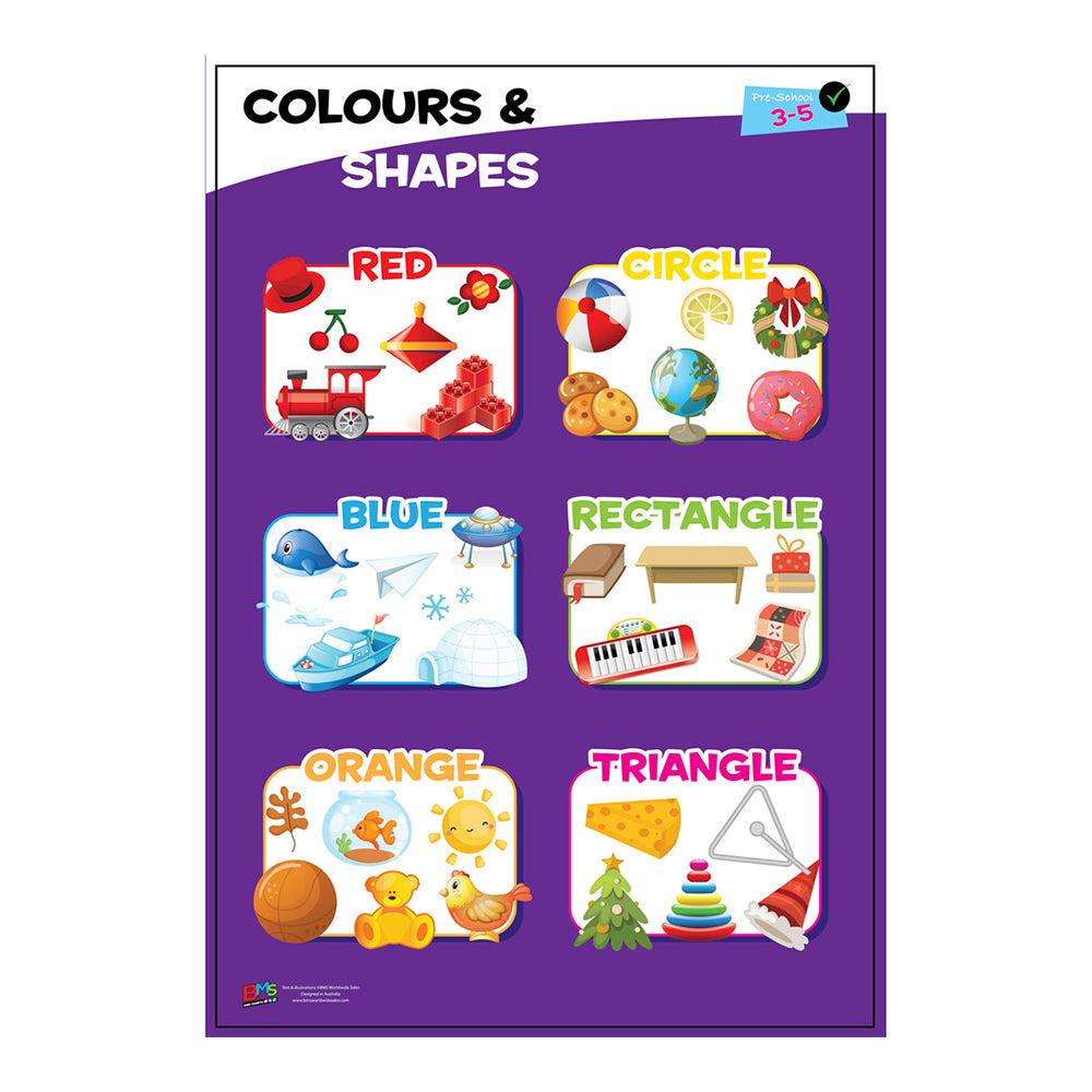 4pc Scribbles Stationery My Wall Chart Learning Shape/Alphabet Kids 3-5y