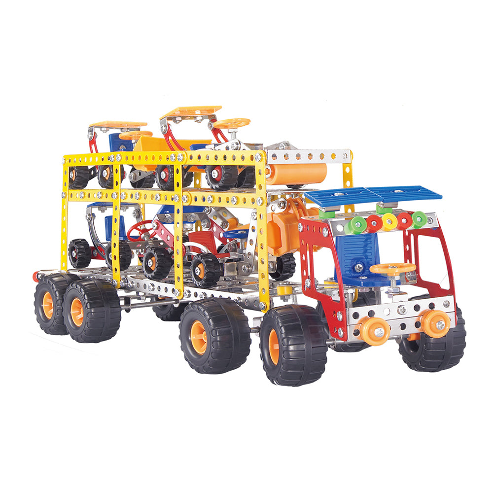 579pc Construct IT DIY 5-in-1 Transporter Truck Toy w/ Tools Kit Kids 8y+