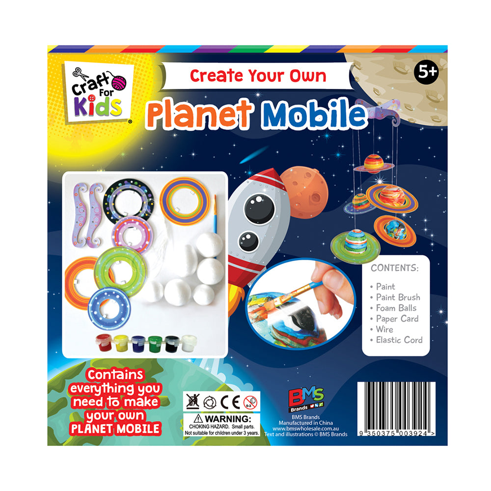 Craft For Kids Create Your Own Planet Mobile Activity Kit 5y+