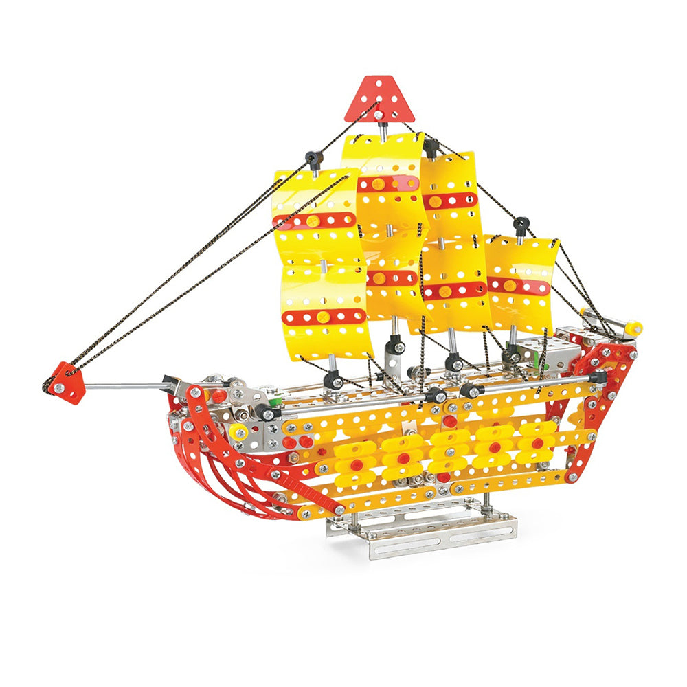 455pc Construct IT Mega Set DIY Sailing Ship Toy w/ Tools Kit Kids 8y+