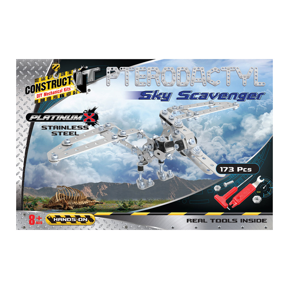 173pc Construct IT Platinum-X Sky Scavenger Toy w/ Tools Kit Kids 8+