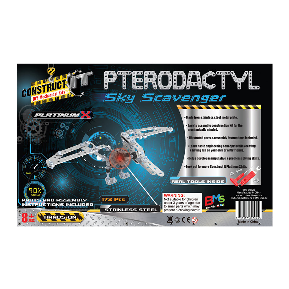 173pc Construct IT Platinum-X Sky Scavenger Toy w/ Tools Kit Kids 8+