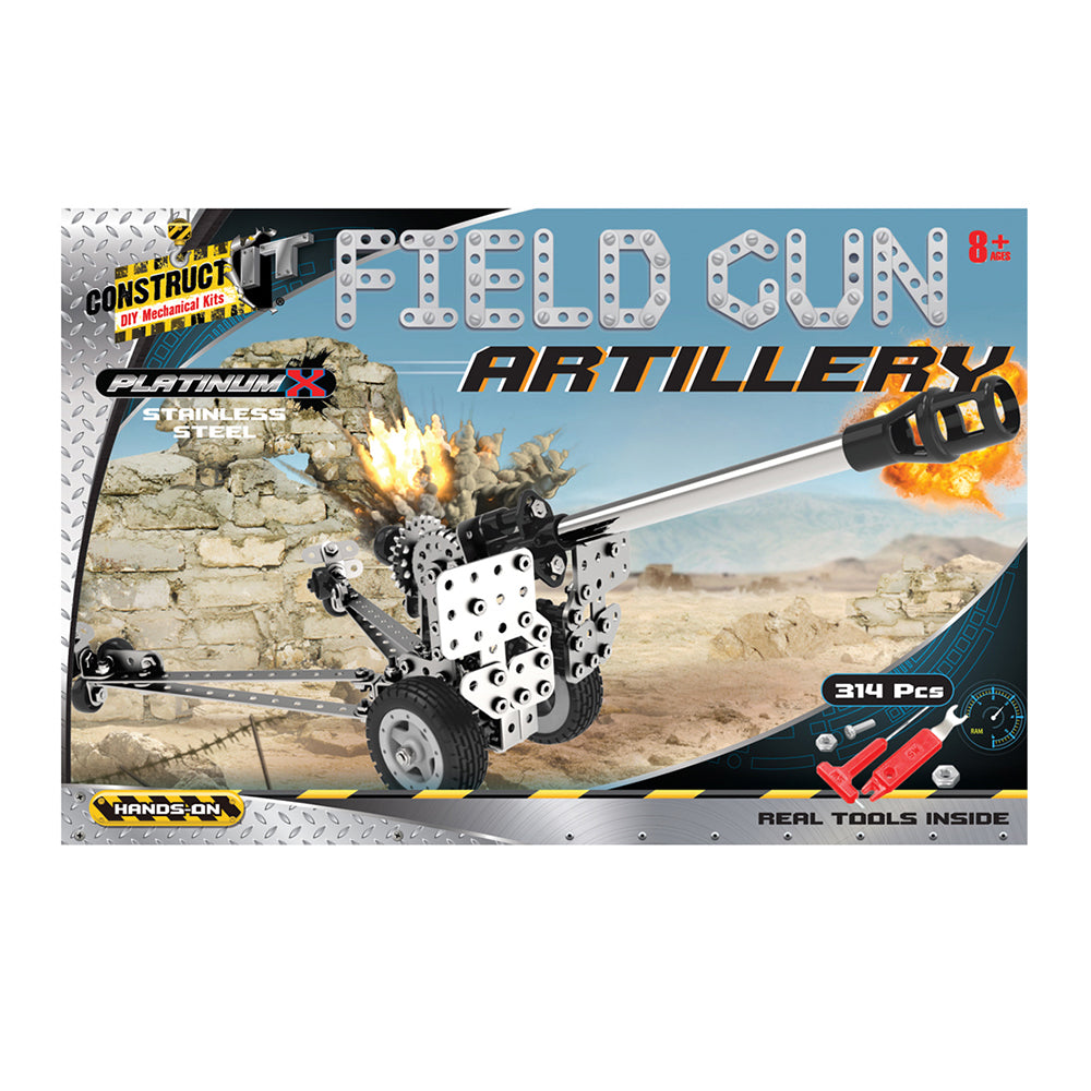 314pc Construct IT Platinum-X Military Gun Artillery Toy w/Tool Kit Kids 8+