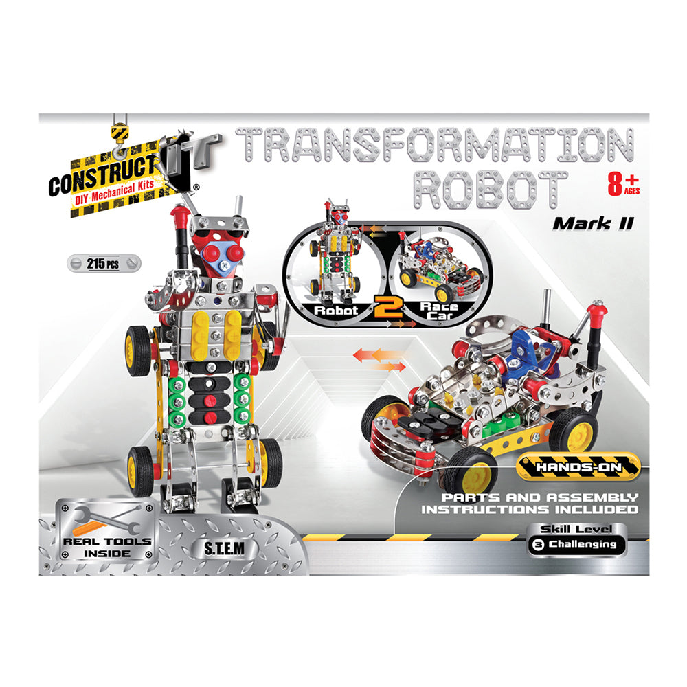 215pc Construct IT Transformation Robot Mark 2 Toy w/ Tools Kit Kids 8y+