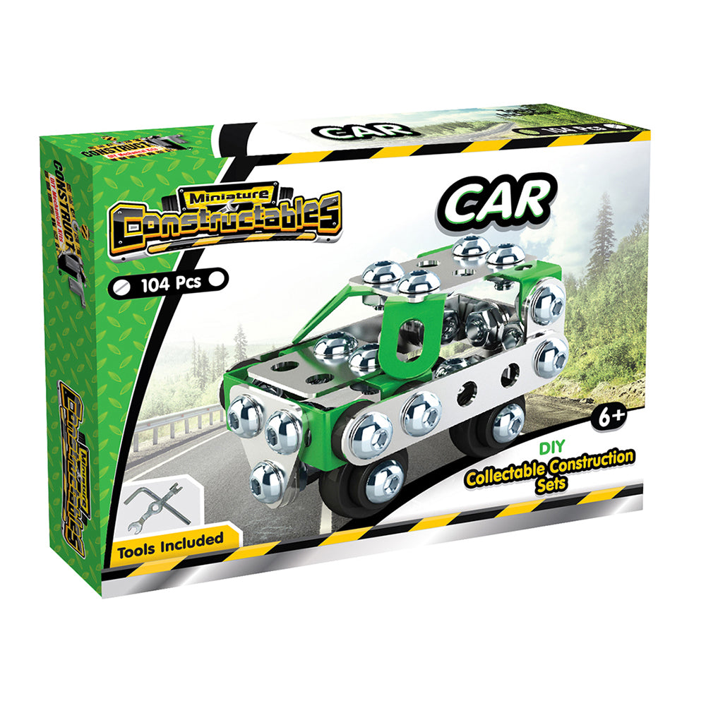 104pc Construct IT Constructables DIY Car Toy w/ Tools Kids 6y+ Green