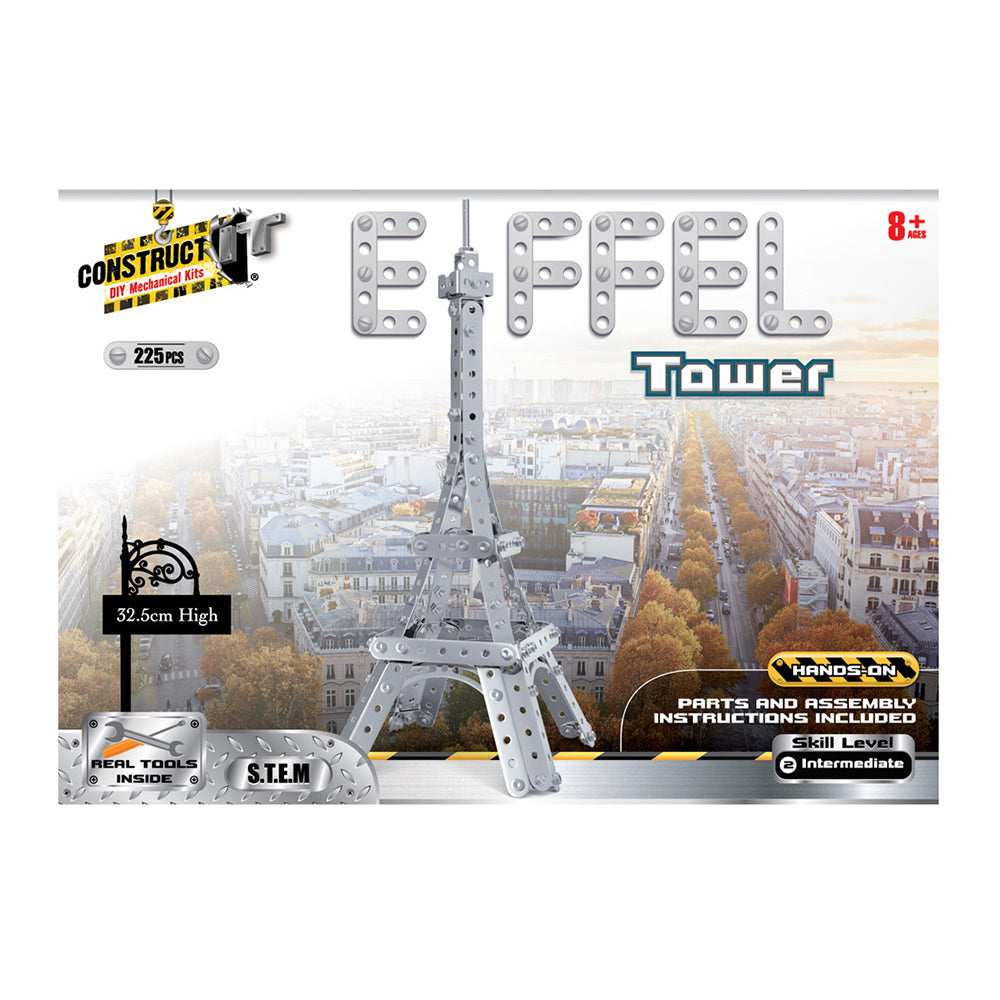 225pc Construct IT DIY Eiffel Tower Toy w/ Tools Kit Kids 8y+