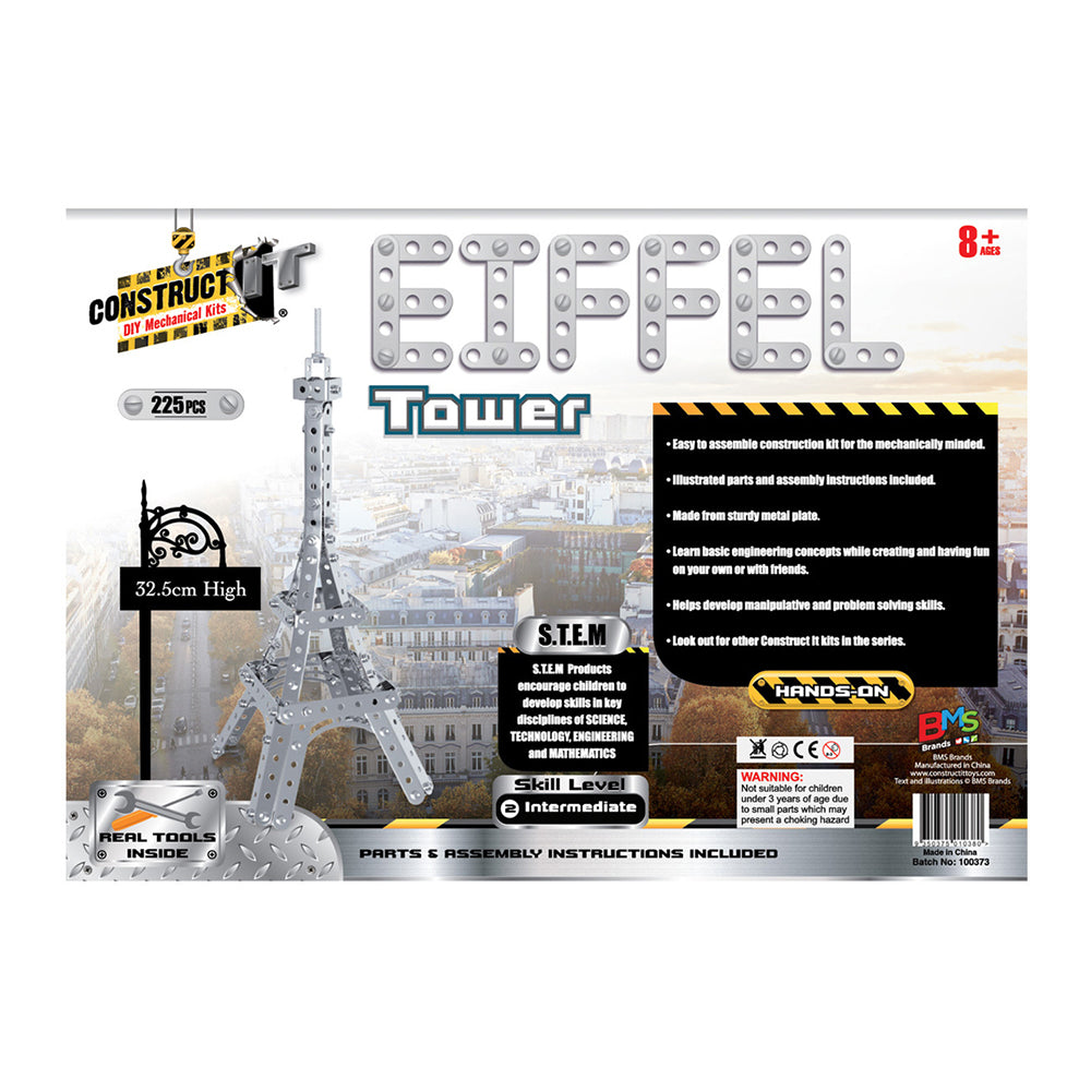 225pc Construct IT DIY Eiffel Tower Toy w/ Tools Kit Kids 8y+