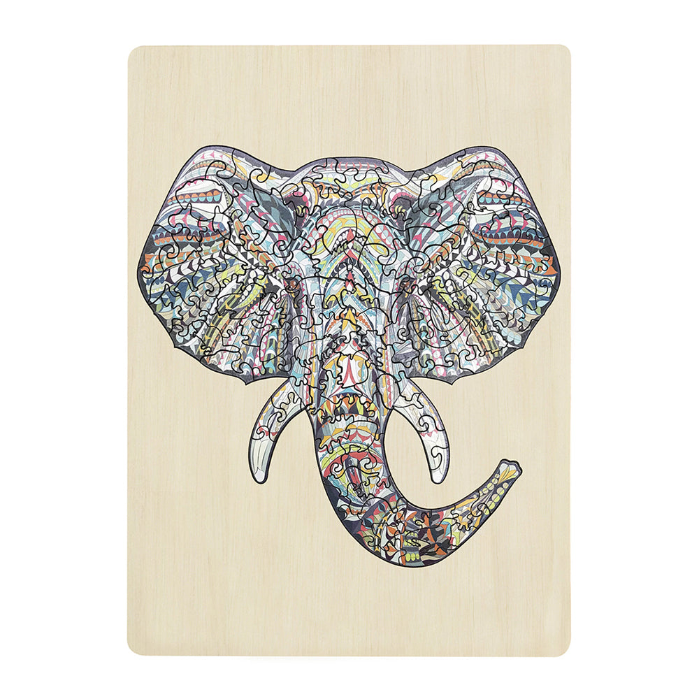 137pc Puzzle Master Series-1 Wooden Jigsaw w/ Stand Set Kids 8y+ Elephant