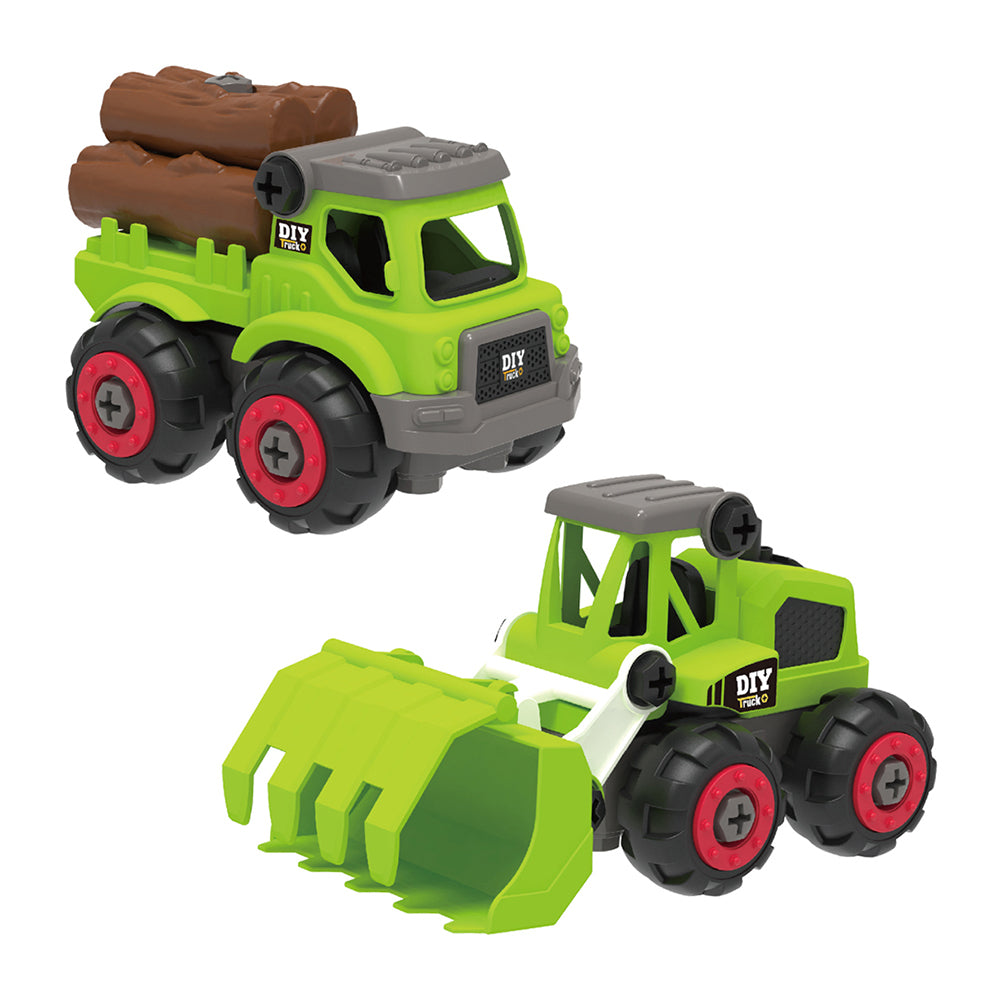 42pc Construct IT Buildables 2in1 Forestry Vehicle Set w/Case Kids 3+ Green