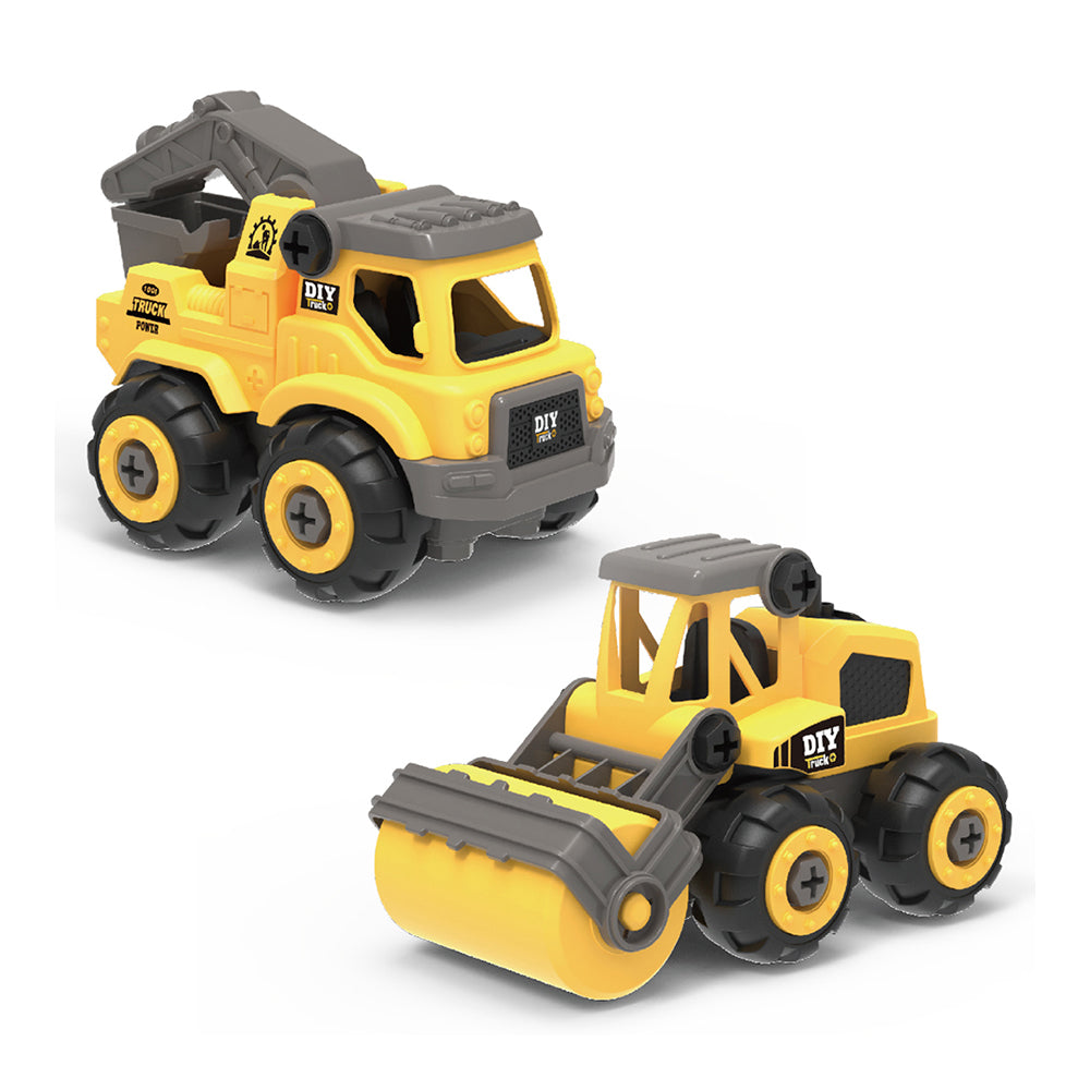 39pc Construct IT Buildables 2in1 Roadworks Vehicle Set w/ Case Kids 3+ YLW