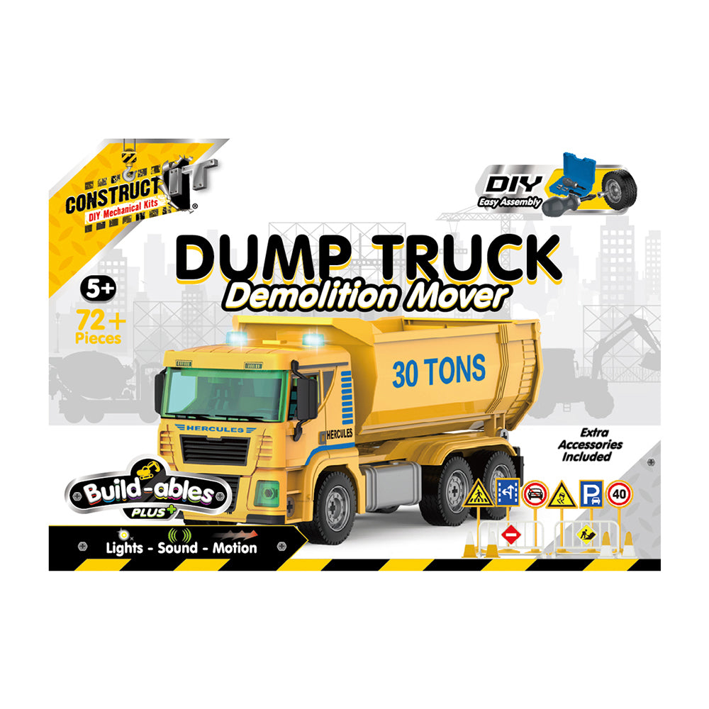 72pc Construct IT Buildables Dump Truck DIY Toy Set w/ Case Kids 5+