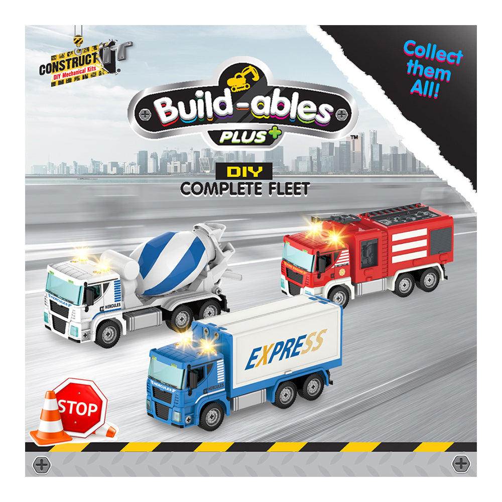 106pc Construct IT Buildables Fire Engine DIY Toy Set w/ Case Kids 5+