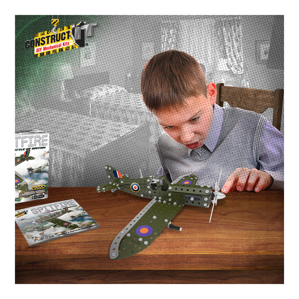 316pc Construct IT DIY Spitfire Toy w/ Tools Kit Kids 8y+