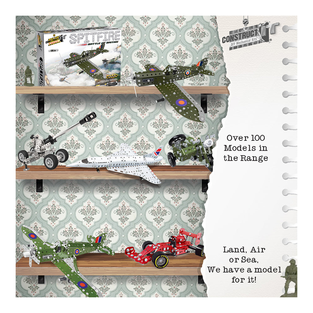 316pc Construct IT DIY Spitfire Toy w/ Tools Kit Kids 8y+