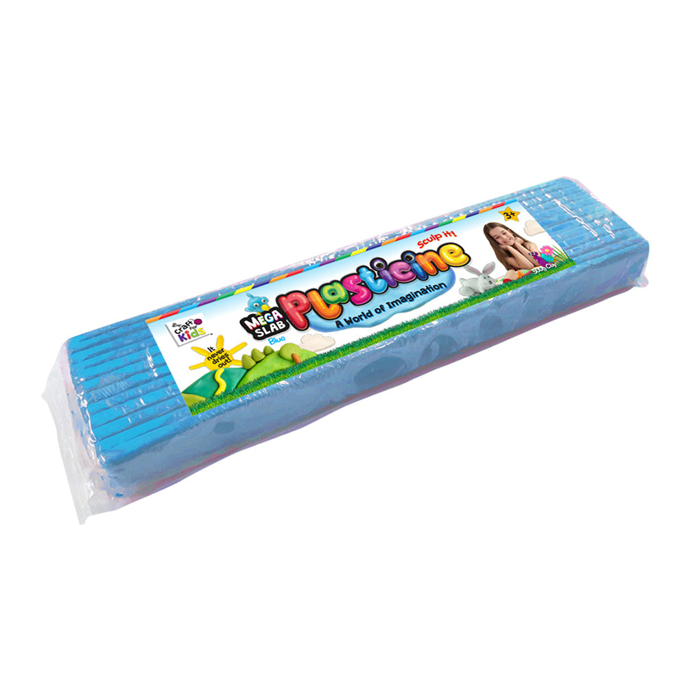 Craft For Kids Mega Slab Plasticine 500g Clay Block Blue 3y+