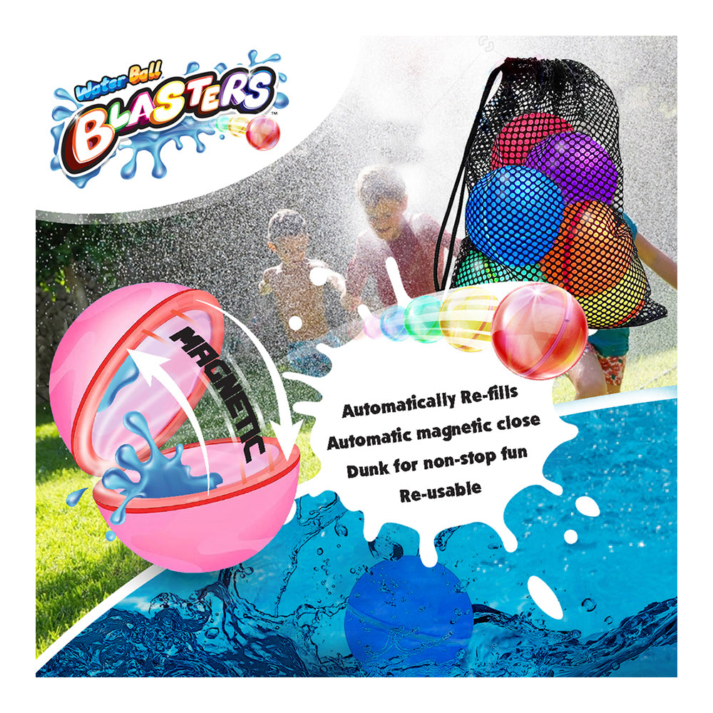 12pc Kazaang Auto-Refill Water Ball Blasters w/ Bag Toy Set Kids 5y+