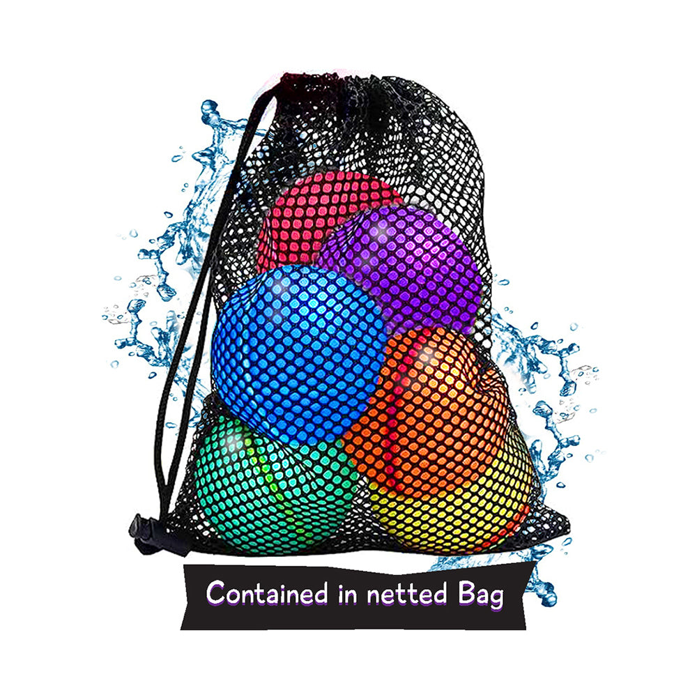 6pc Kazaang Glow In the Dark Refillable Water Ball Blasters w/ Bag Kids 5y+
