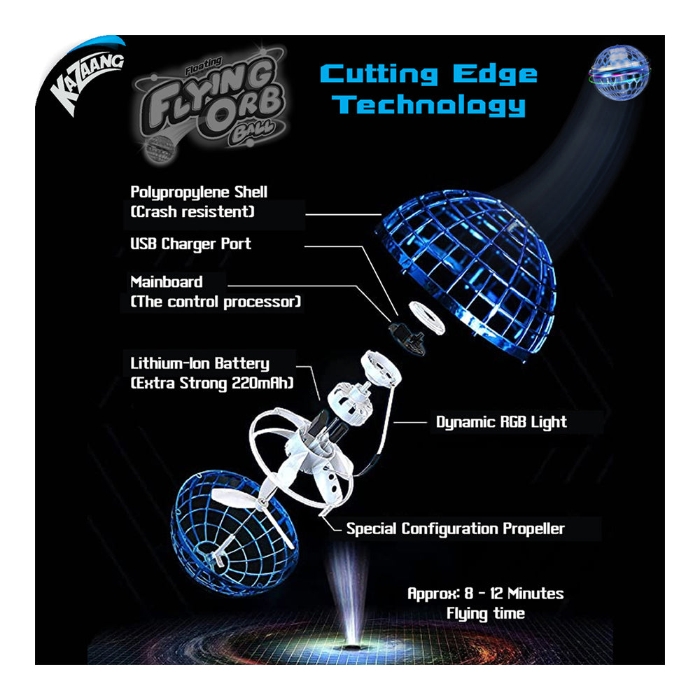 Kazaang Flying Orb Ball Toy Indoor/Outdoor Kids/Children 8y+ Blue
