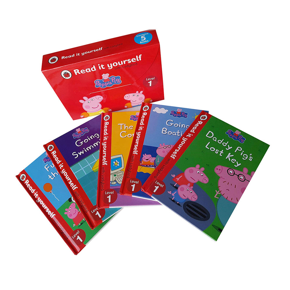 5pc Peppa Pig Read It Yourself Kids Reading Book Set Lvl1