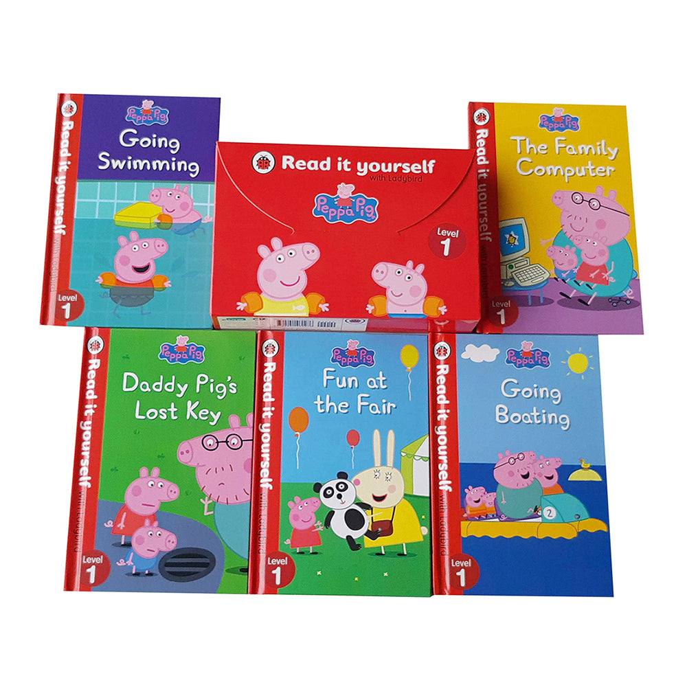5pc Peppa Pig Read It Yourself Kids Reading Book Set Lvl1