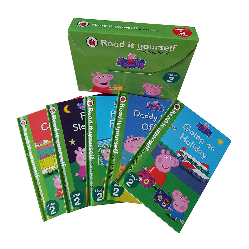 5pc Peppa Pig Read It Yourself Kids Reading Book Set Lvl2