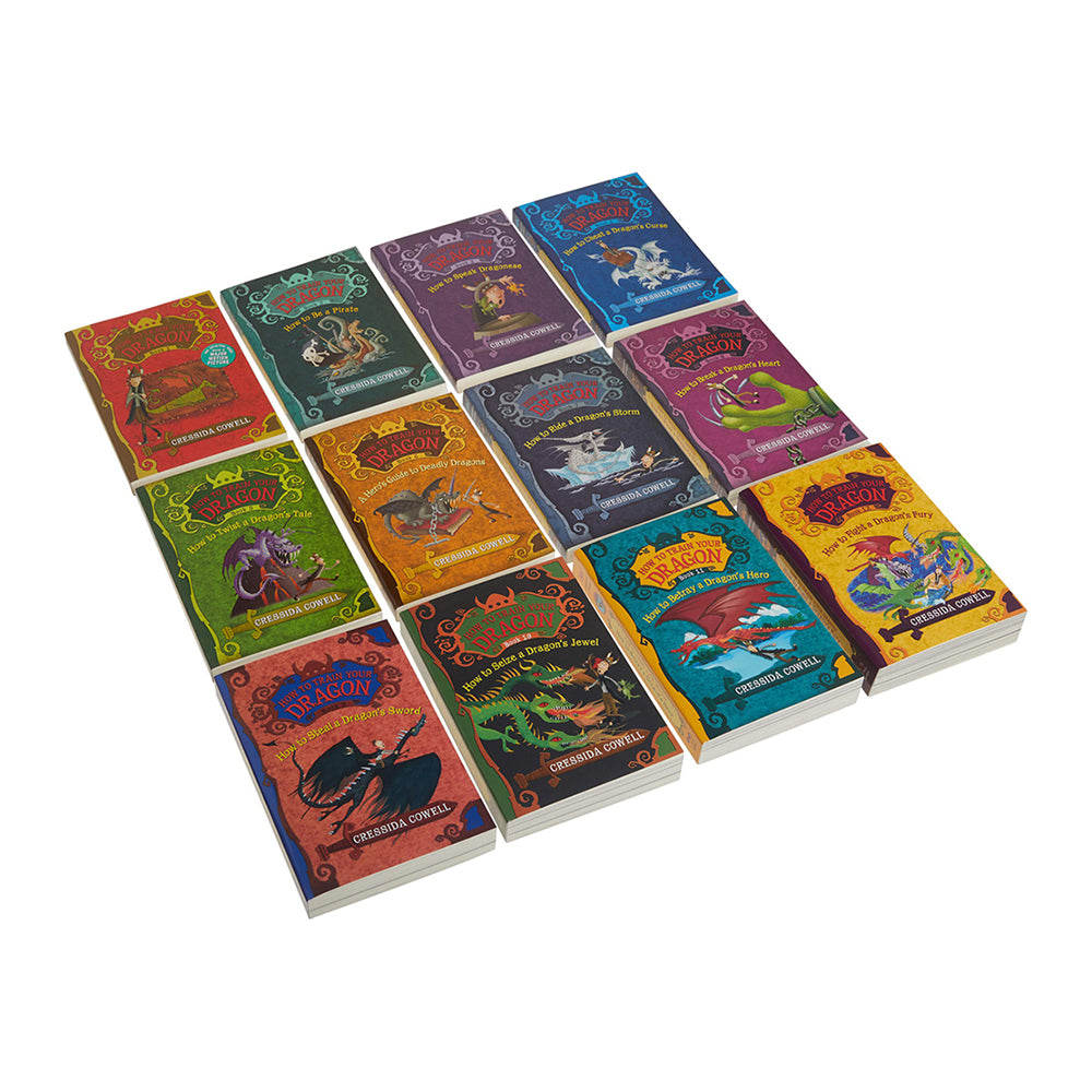 12pc Hachette How to Train Your Dragon Kids Book Collection Set 8y+