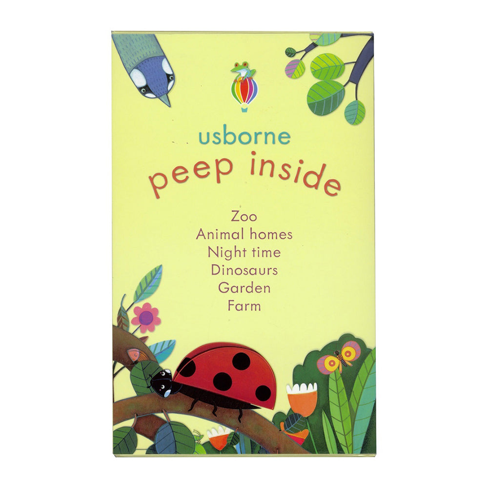 6pc Usborne Peep Inside Kids Reading Picture Book Box Gift Set 3y+