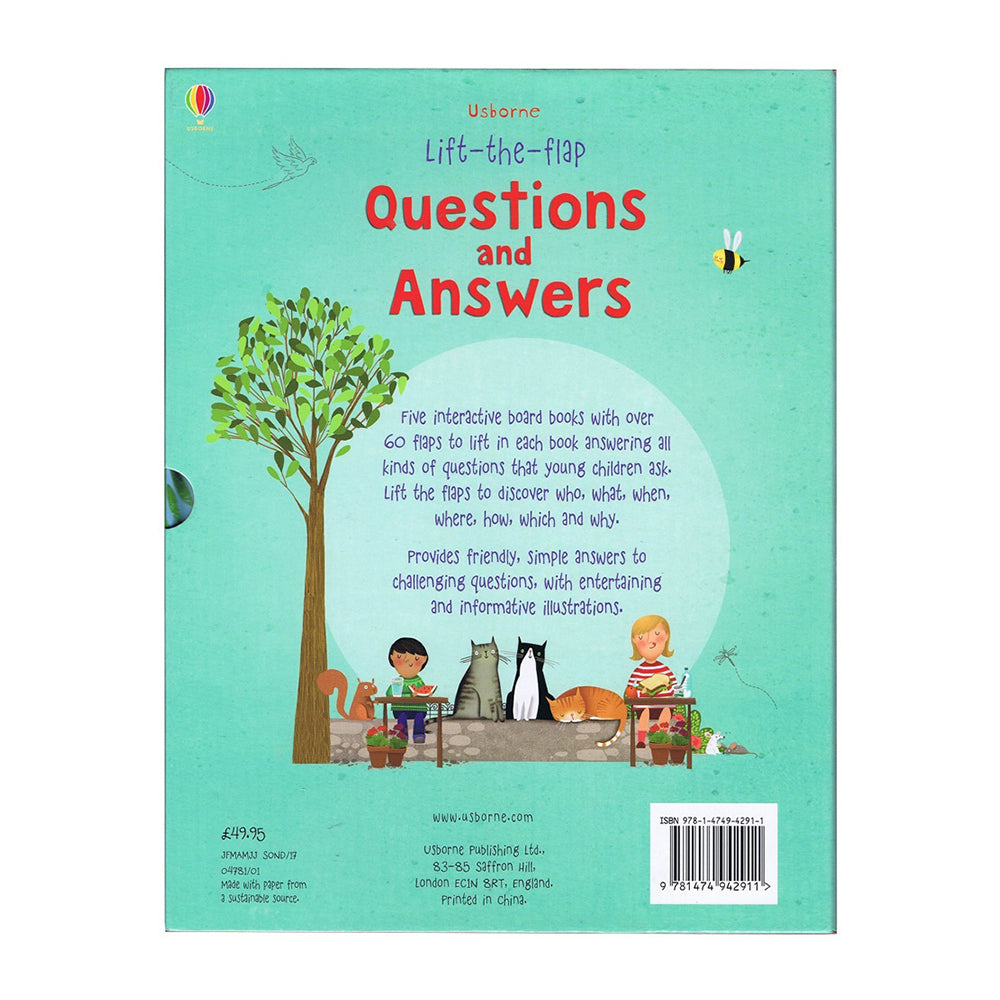5pc Usborne Lift The Flap Questions & Answers Book Collection Set 8y+