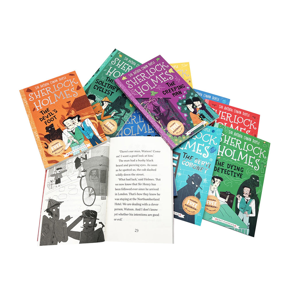 10pc Sherlock Holmes Children's Collection S3 Reading Book 8y+