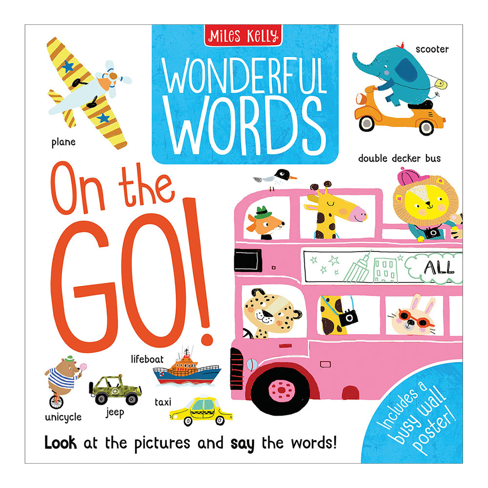 4pc Miles Kelly First Words Library Kids Reading Book