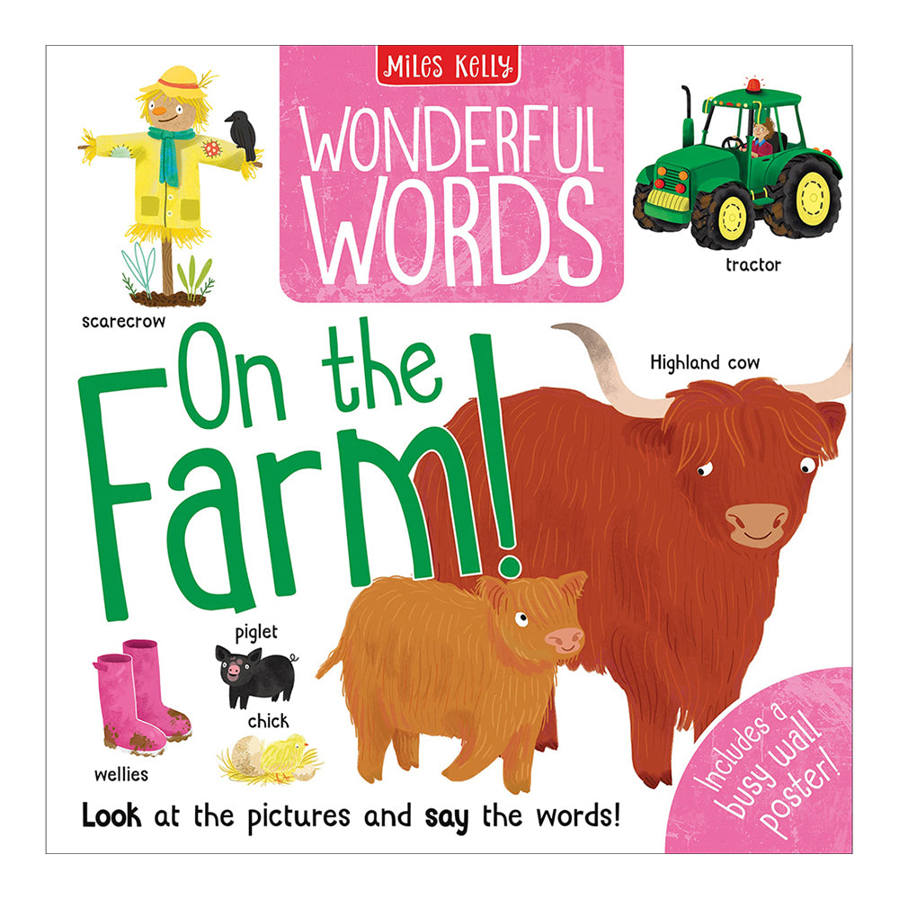 4pc Miles Kelly First Words Library Kids Reading Book