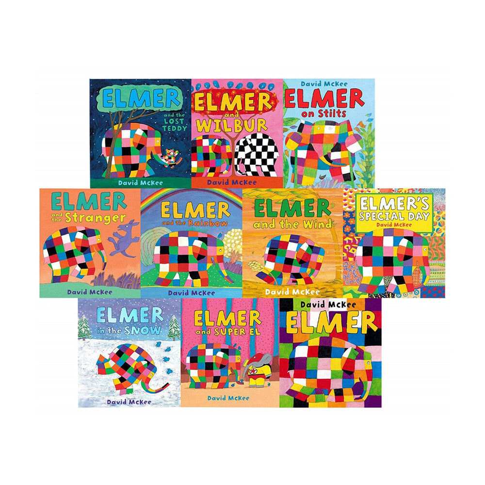 10pc Walker The Elmer Stories Kids Book Collection 3y+