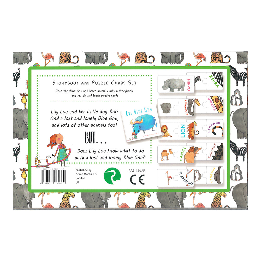Crane Press Match & Learn ABC Animals Storybook/Puzzle Cards Set Kids 2+