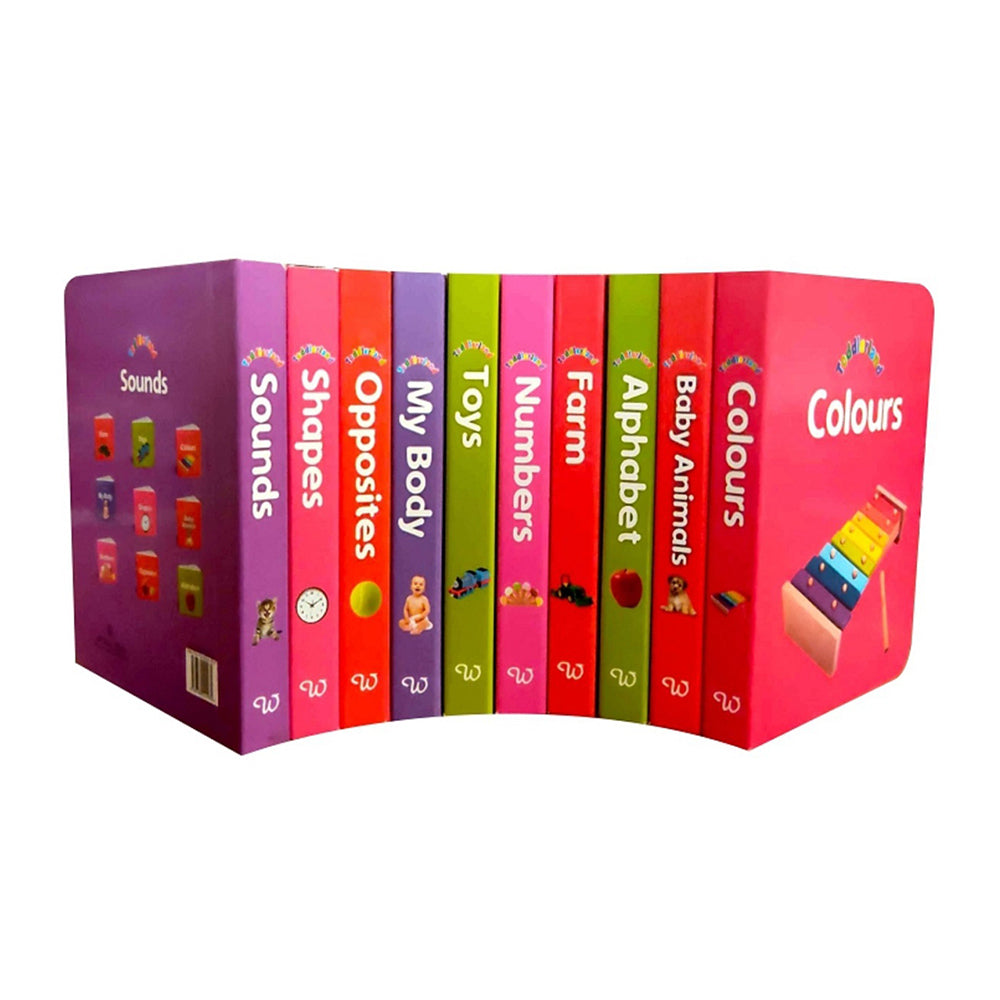 10pc Wilco My First Little Library Kids Fun Board Book Set 18m+