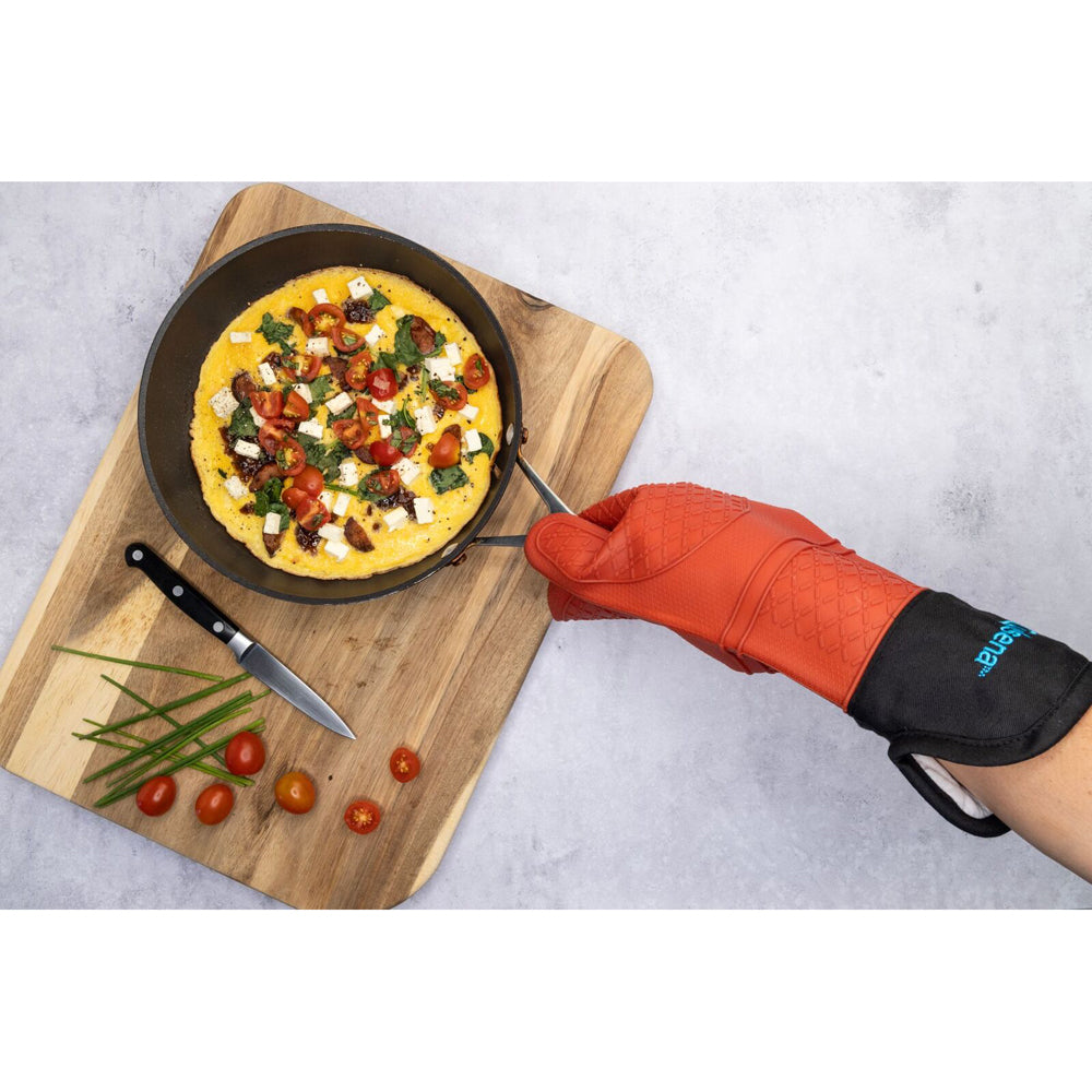 Cuisena Silicone & Fabric Kitchen Oven Glove - Red