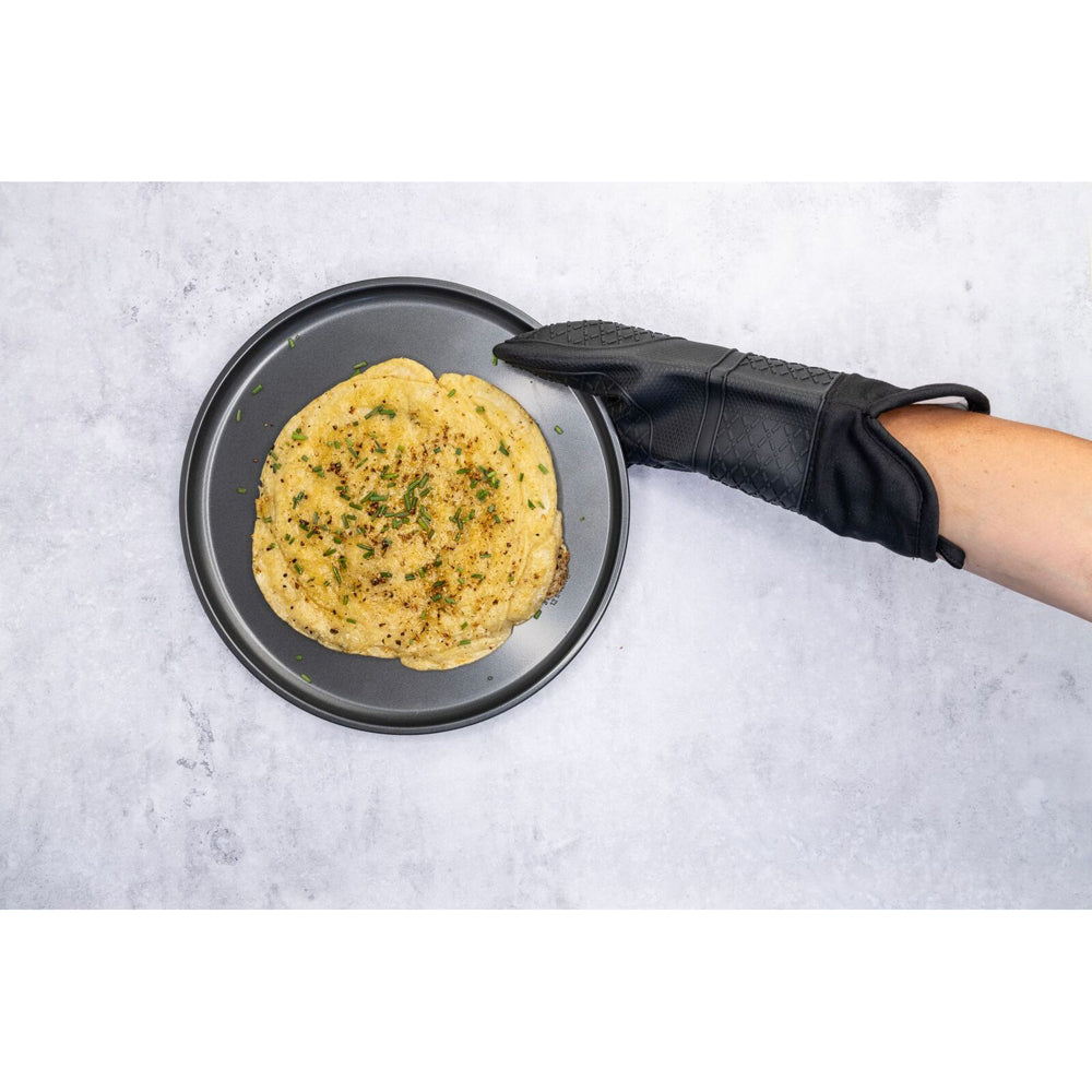 Cuisena Silicone & Fabric Kitchen Oven Glove - Black