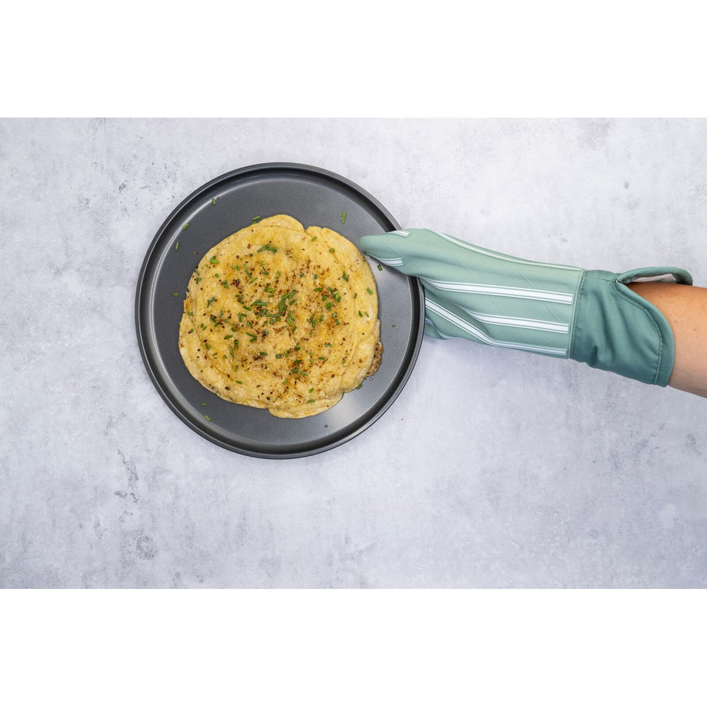 Cuisena Silicone & Fabric Oven Glove Stripe - Green