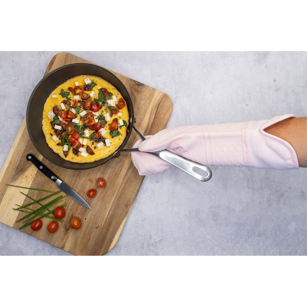 Cuisena Silicone & Fabric Kitchen Oven Glove - Pale Pink
