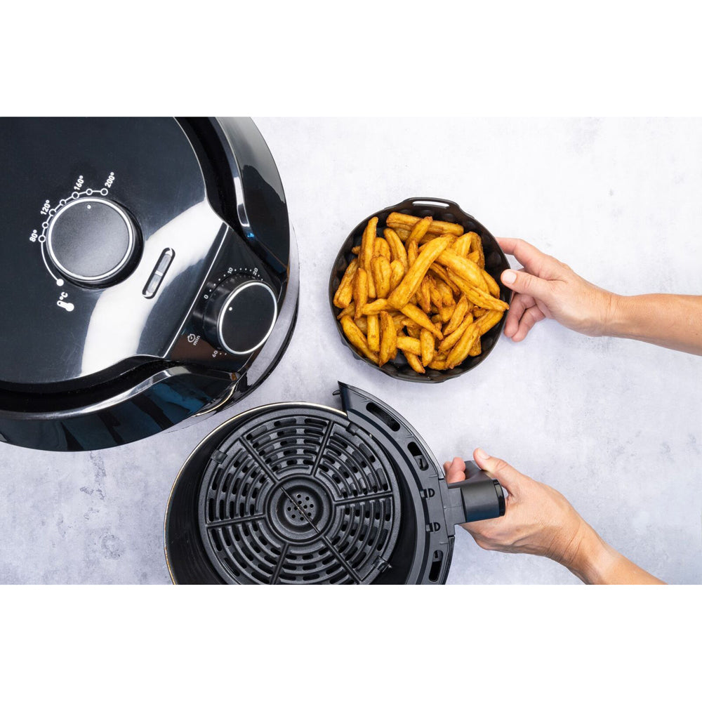 Cuisena Air Fryer Silicone Square Basket Black 18.5cm