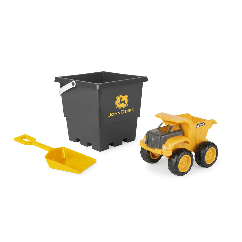 47616-john-deere-15cm-sand-pit-bucket-set-yellow-dump-truck-w-black-square-bucket-yellow-shovel-18m