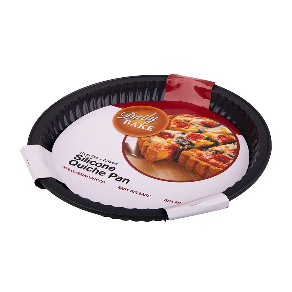 3126ch-daily-bake-silicone-quiche-pan-30cm-dia-x-3-3cm-charcoal