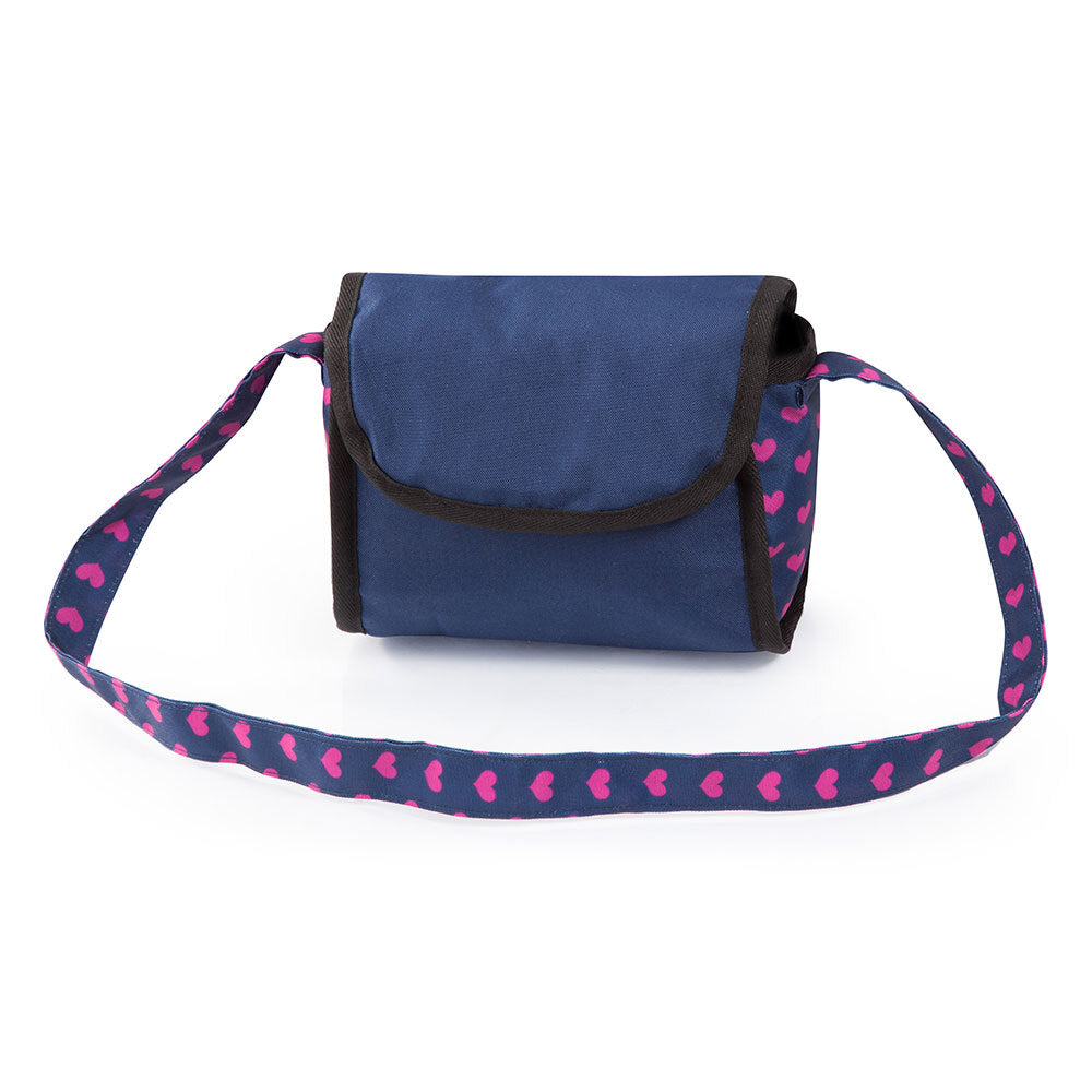 13654aa-bayer-city-star-72cm-doll-pram-dark-blue-w-pink-hearts-unicorn