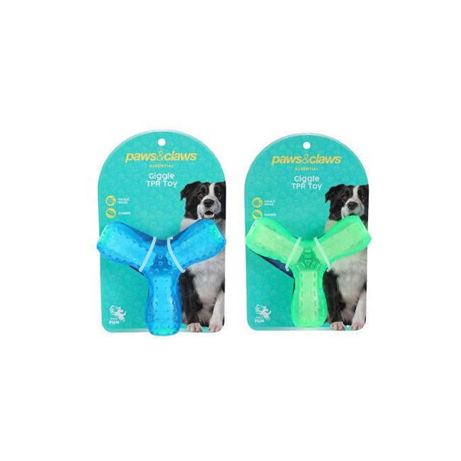 35884-paws-and-claws-giggle-tpr-tri-pet-chew-toy-14cm-assorted